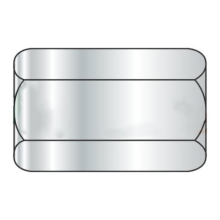 Newport Fasteners Coupling Nut, 1/2"-13, Steel, Zinc Plated, 1-1/4 in Lg, 5/8 in Hex Wd, 150 PK 829120